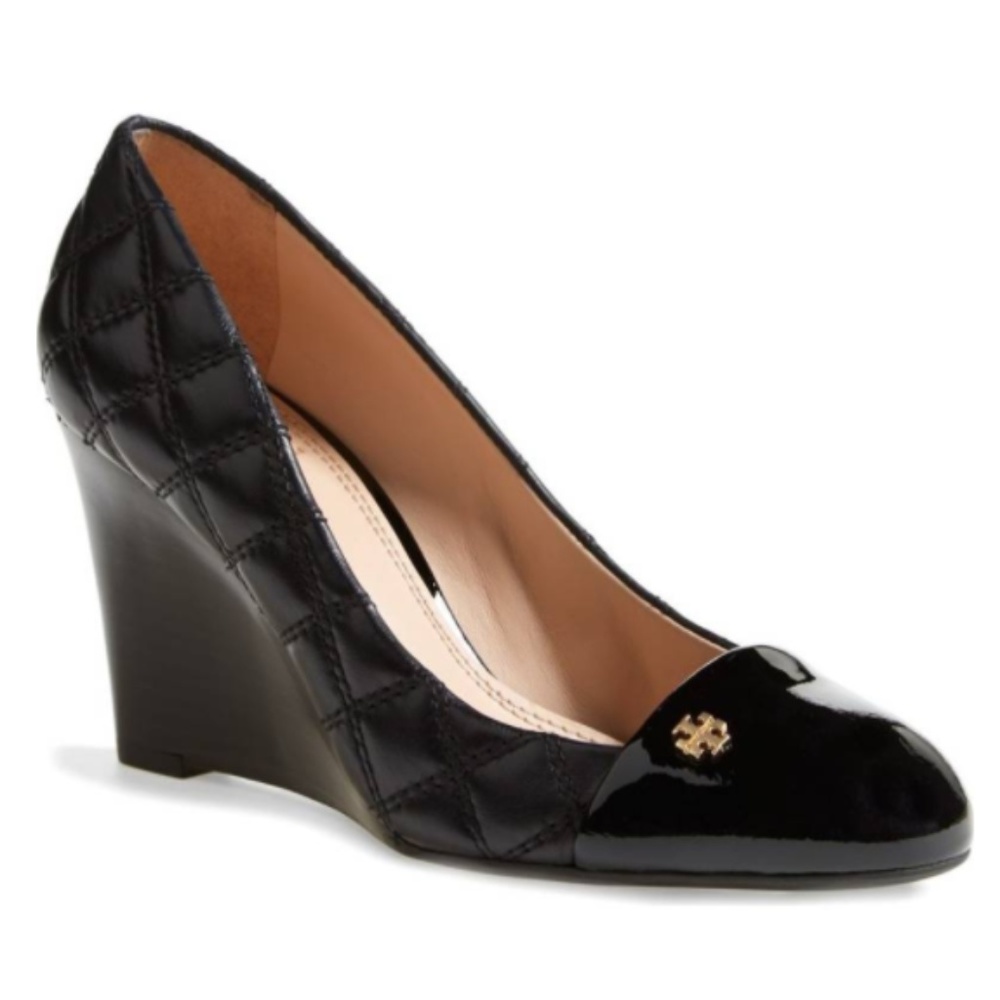 Authentic Tory Burch Quilted Wedge
